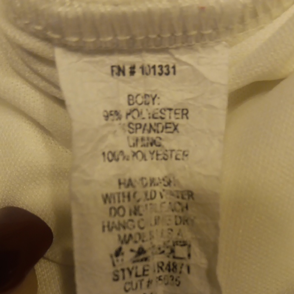 Charlotte Russe One-Shoulder White Dress with Cut-Out Sleeve With Silver Sparkle - Picture 10 of 10